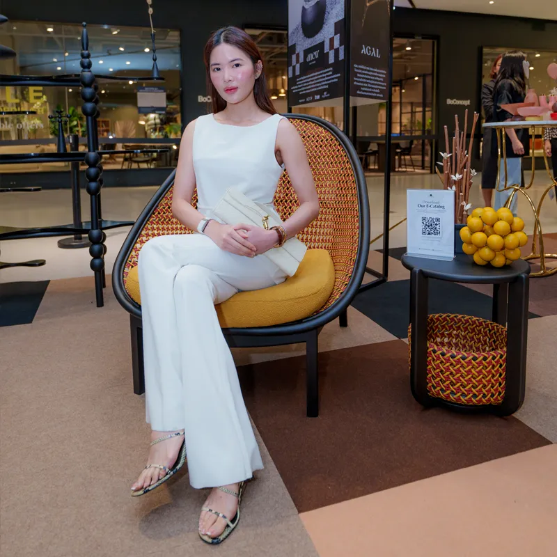 Corner 43 Decor booth at THAI CRAFT Exhibition 2026 showcasing handcrafted furniture