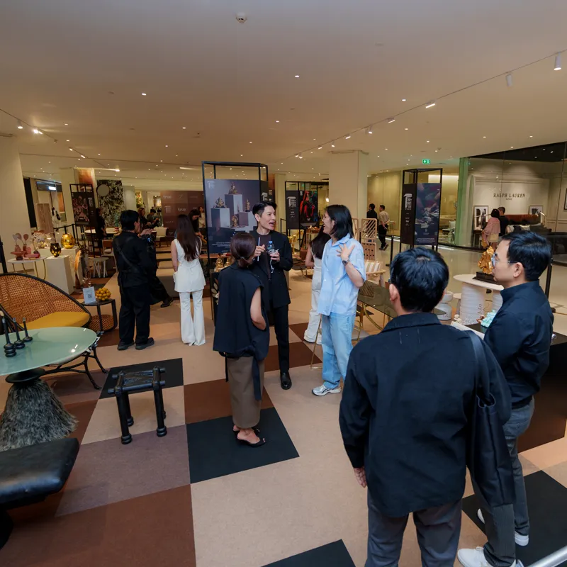 Visitors exploring furniture and decor at THAI CRAFT Exhibition 2026