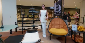 Corner 43 Decor booth at THAI CRAFT Exhibition 2026 showcasing handcrafted furniture