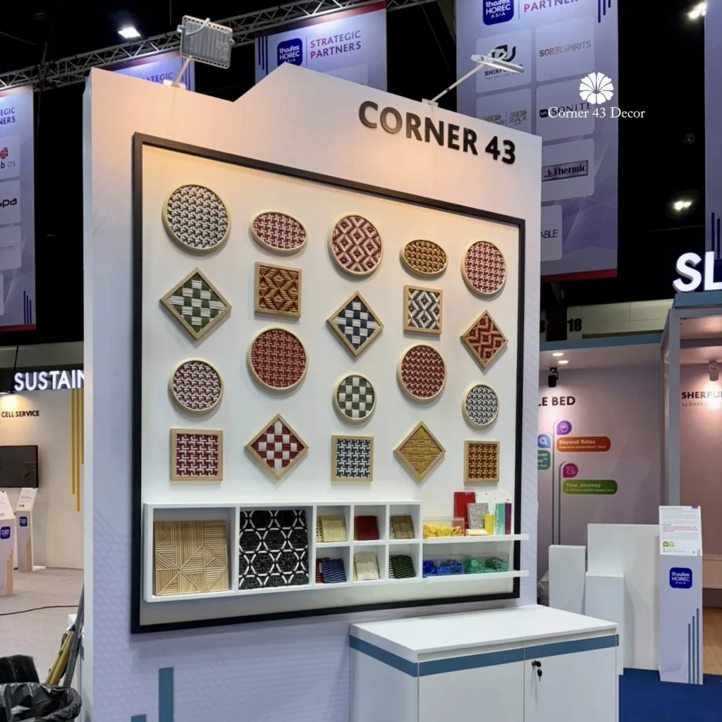 Corner 43 Decor booth at THAIFEX – HOREC Asia 2026 showcasing hospitality furniture design