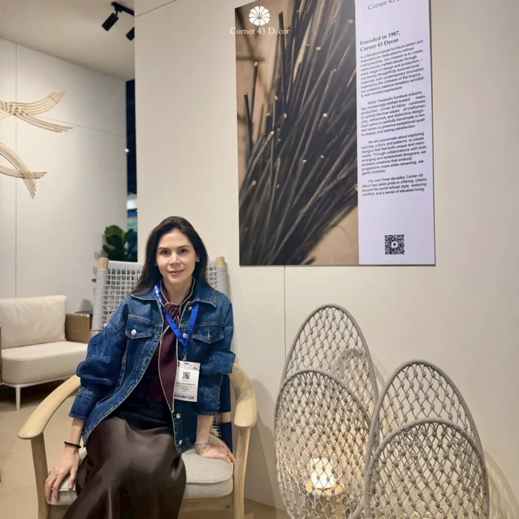 Corner 43 Decor booth at THAIFEX – HOREC Asia 2026 showcasing hospitality furniture design