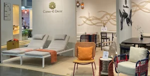 Corner 43 Decor booth at THAIFEX – HOREC Asia 2026 showcasing hospitality furniture design