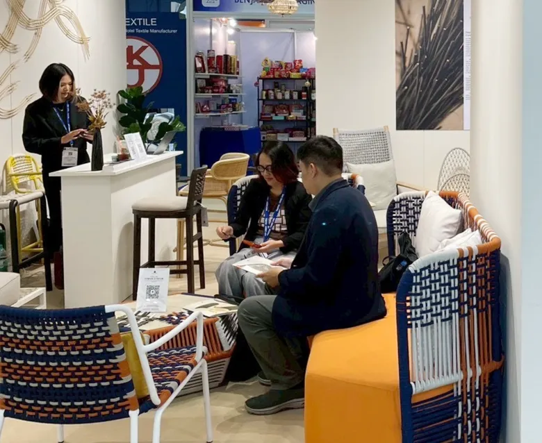 Corner 43 Decor exhibition booth presenting hospitality furniture at THAIFEX – HOREC Asia 2026 Bangkok